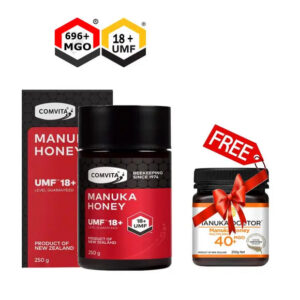 Comvita UMF 18+ Mānuka med — 250 g + Manuka Doctor MGO 40+ med darček zdarma