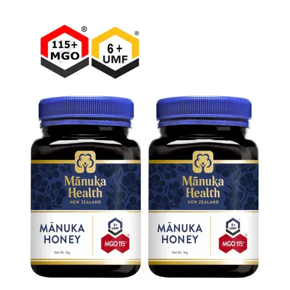 Manuka Health MGO 115+ med — 2 × 1 kg (2 kg)