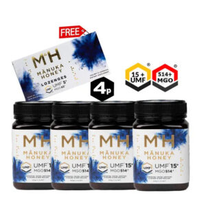 UMF 15+ Mānuka med výhodné balenie — 2 kg + pastilky darček zdarma
