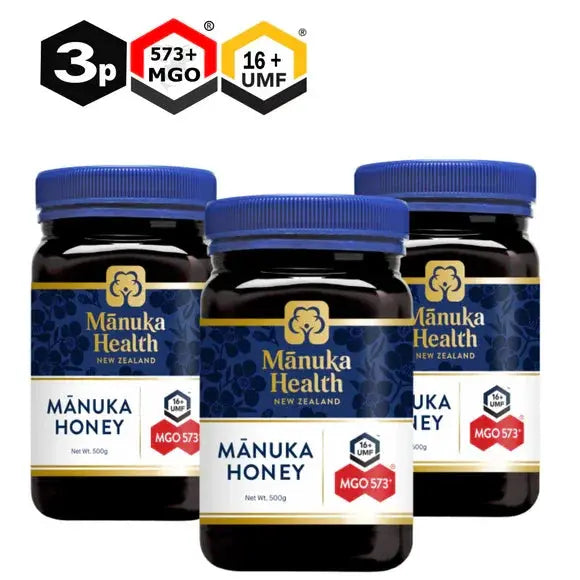 Manuka Health MGO 573+ med — 3 × 500 g (1.5 kg)