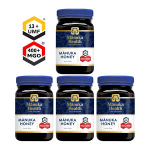 Manuka Health MGO 400+ med — 4 × 500 g (2 kg)