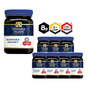 Manuka Health MGO 115+ med — 8 × 500 g (4 kg)